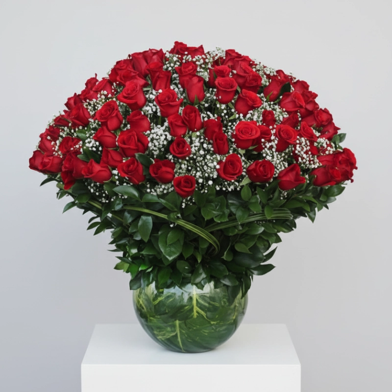 200 Optimum Red Roses Bouquet